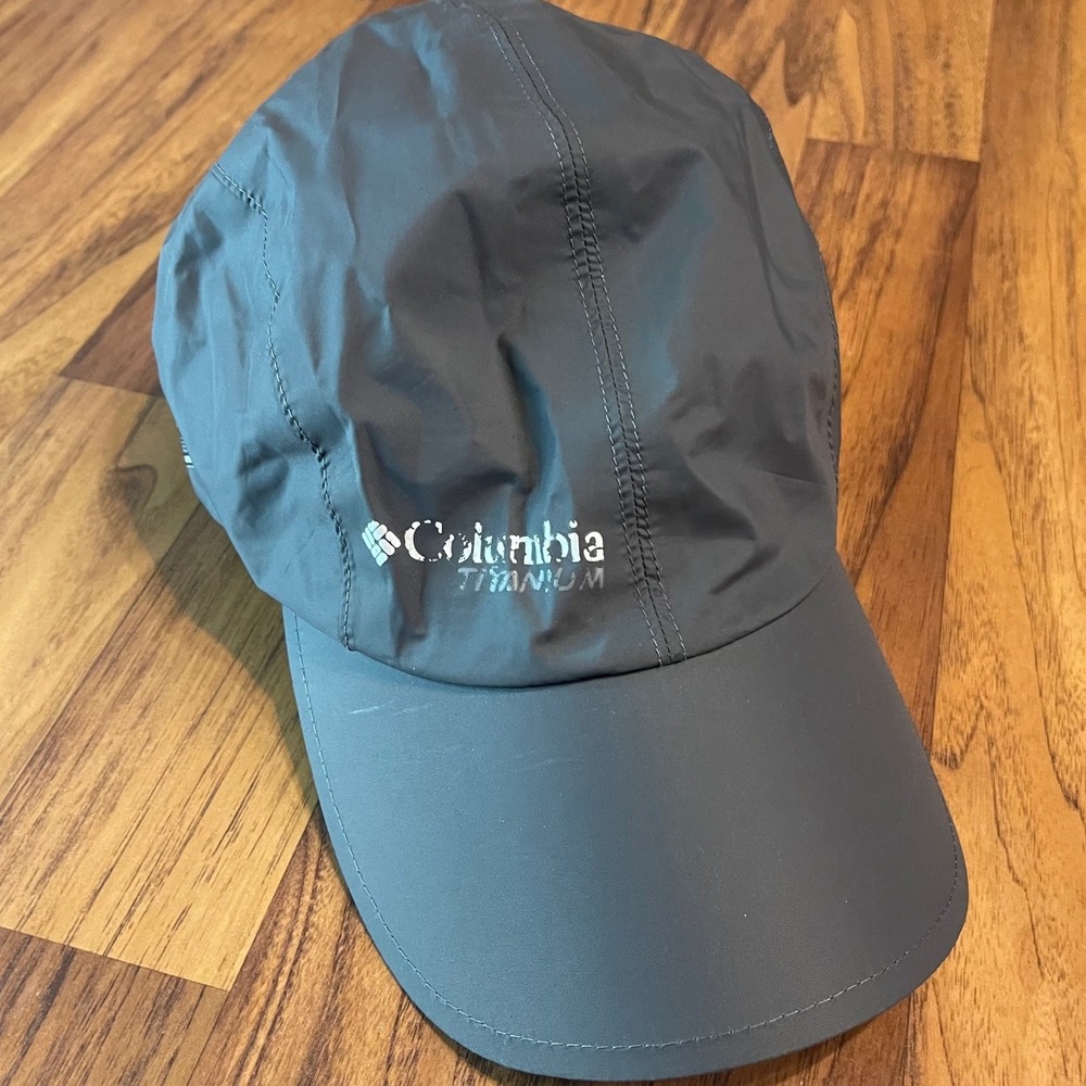 Columbia Titanium Omni-Tech Hat Mens Gray Waterproof Breathable Hiking Cap OSFM